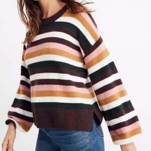 Madewell Striped Payton Pullover Sweater